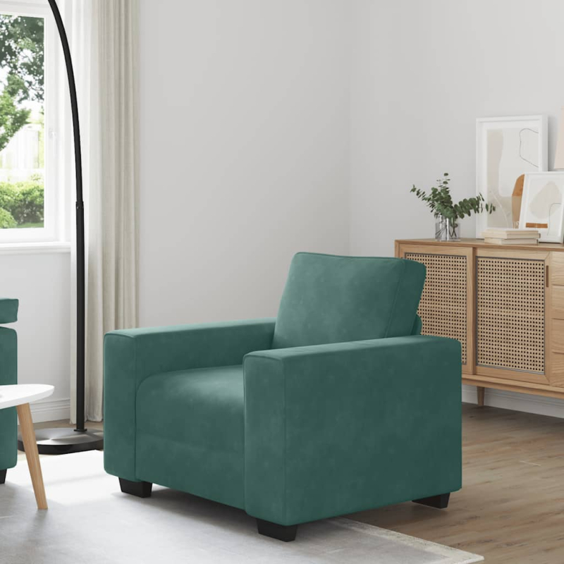 Sessel Dunkelgrün 60 cm Samt
