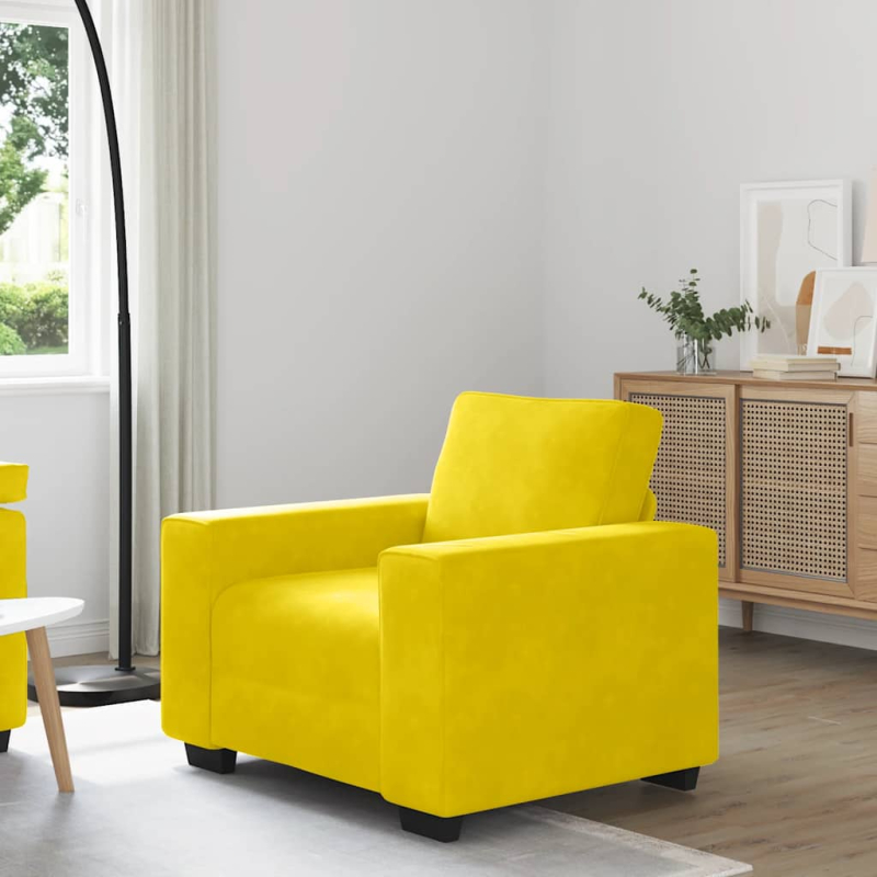 Sessel Gelb 60 cm Samt