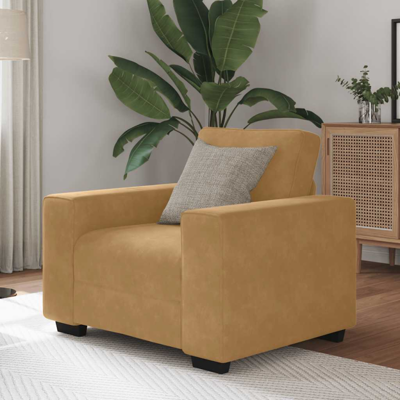 Sessel Braun 60 cm Samt