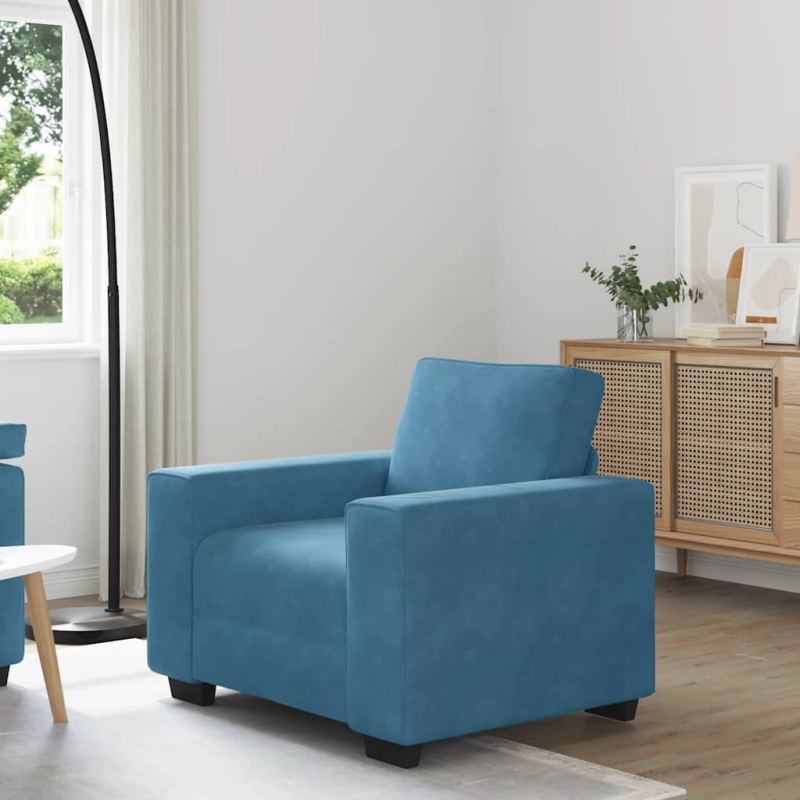 Sessel Blau 60 cm Samt
