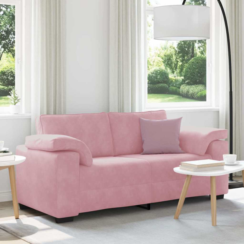 Zweisitzer-Sofa Rosa 140 cm Samt