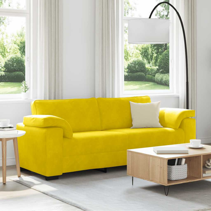 3-Sitzer-Sofa Gelb 178 cm Samt