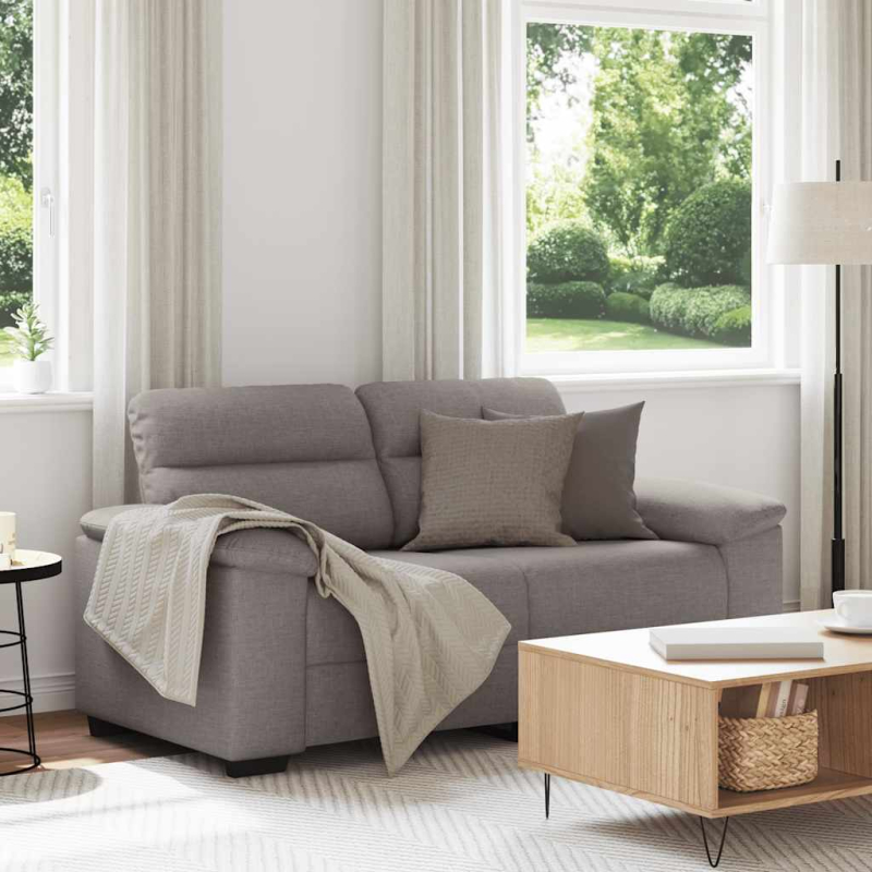 2-Sitzer-Sofa Taupe 120 cm Stoff