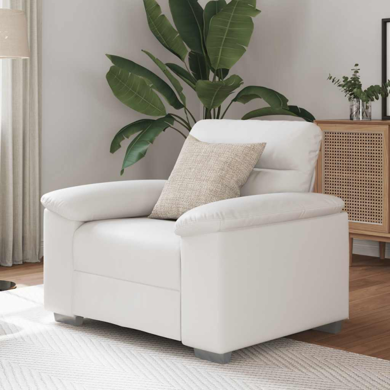 Sessel Weiß 60 cm Kunstleder