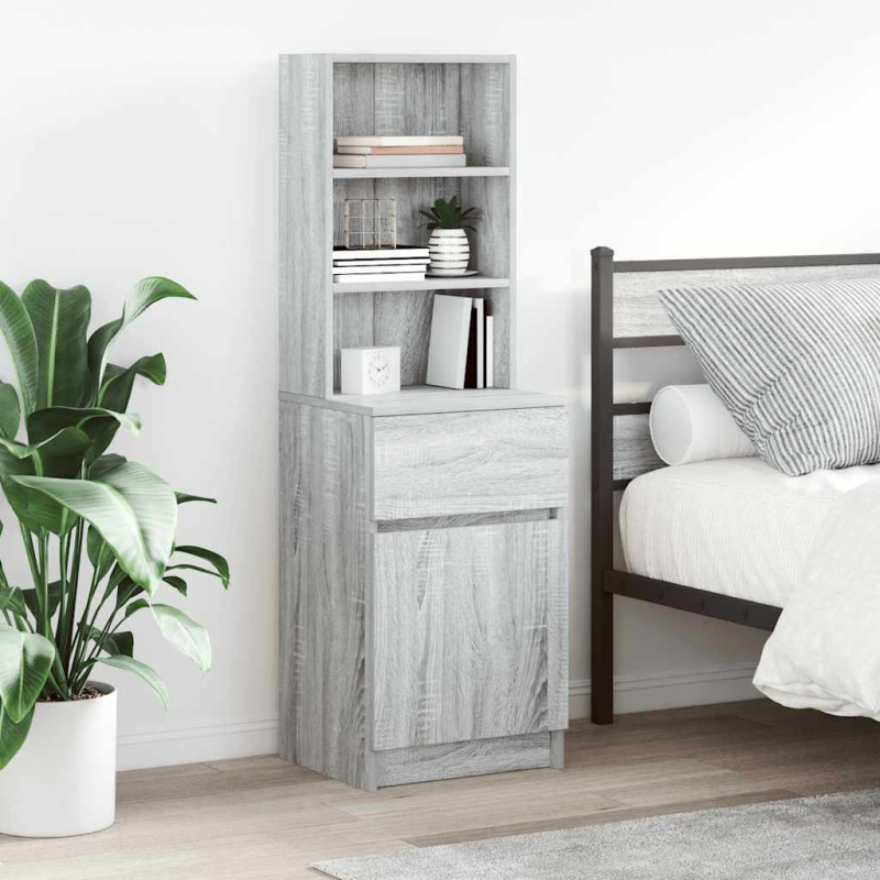 Nachttisch Grau Sonoma 39x35x125 cm Holzwerkstoff