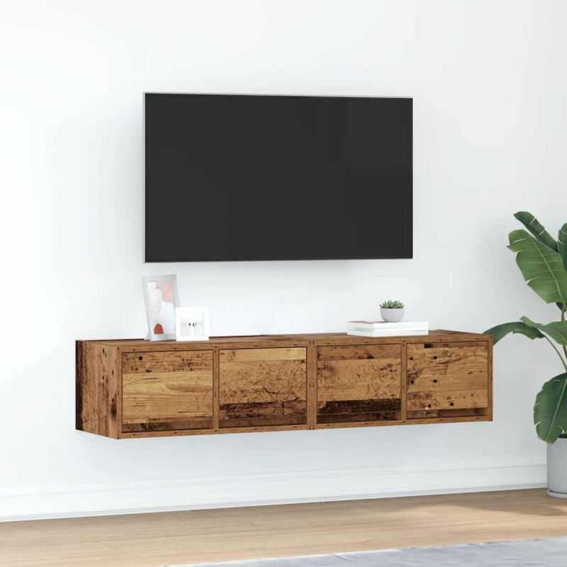 TV-Schränke 2 Stk. Altholz-Optik 60x31x25,5 cm Holzwerkstoff