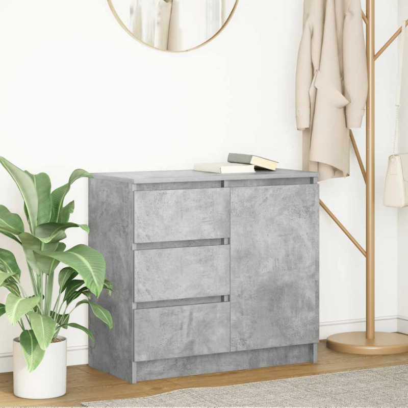 Sideboard mit Schublade Betongrau 71x35x65 cm Holzwerkstoff