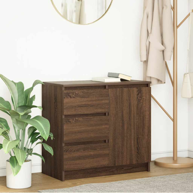 Sideboard mit Schublade Braun Eichen-Optik 71x35x65 cm