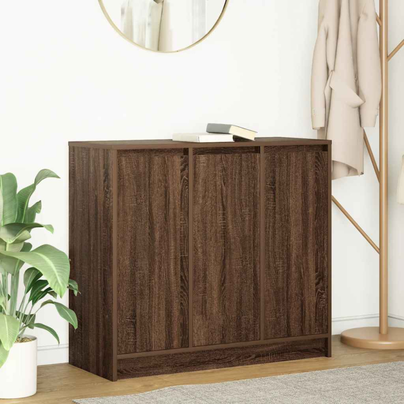 Sideboard Braun Eichen-Optik 85x34x76 cm Holzwerkstoff