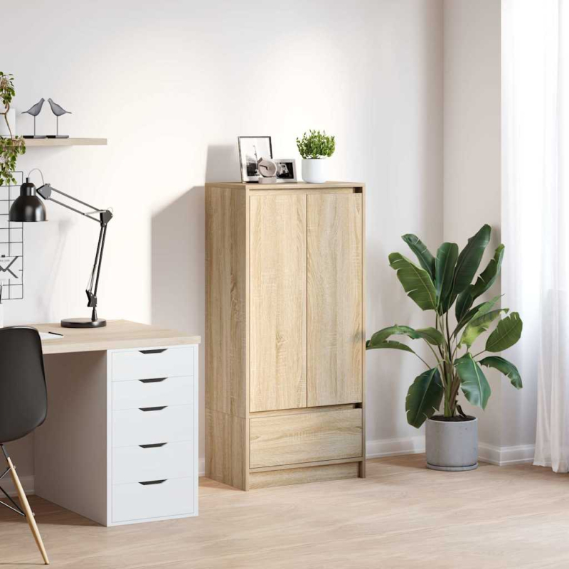 Schrank mit Schublade Sonoma-Eiche 55,5x34x119,5 cm