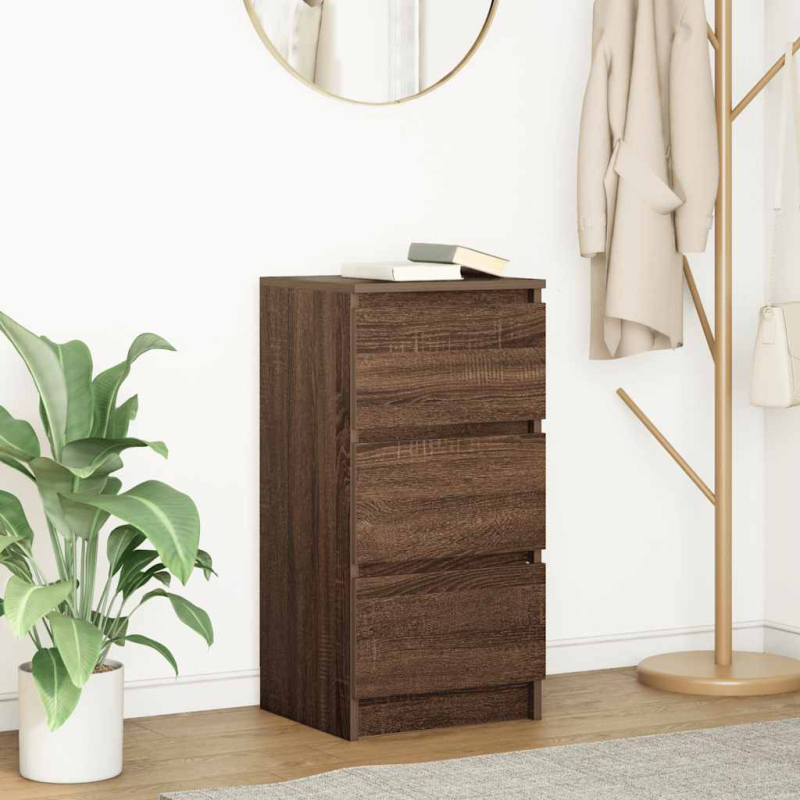 Sideboard Braun Eichen-Optik 37,5x35x76 cm Holzwerkstoff