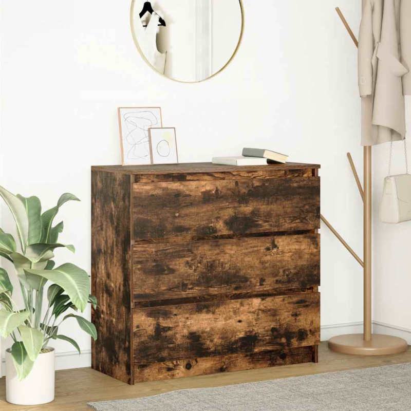 Sideboard Räuchereiche 80x35x76 cm Holzwerkstoff