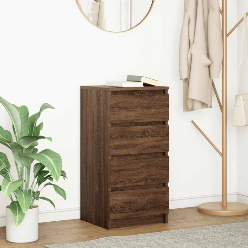 Sideboard Braun Eichen-Optik 37,5x35x76 cm Holzwerkstoff