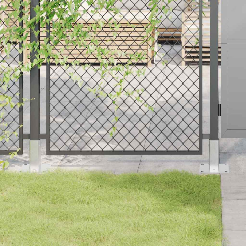 Pfostenträger Quadratisch 4Stk. Silber 46x46mm Verzinkter Stahl