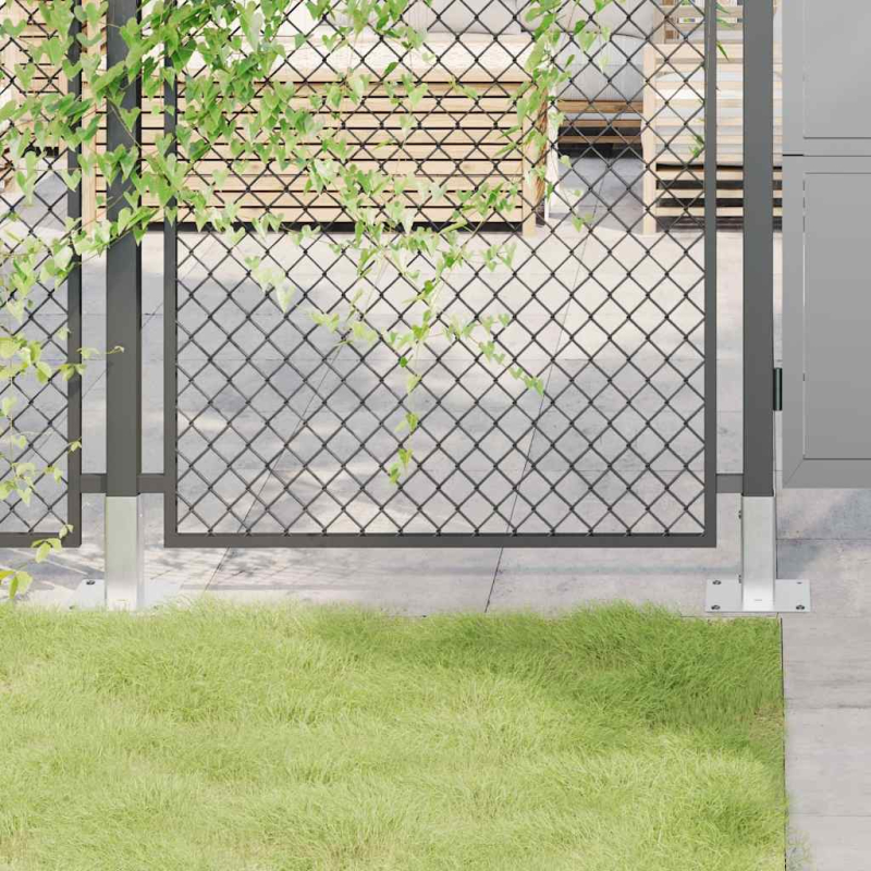 Pfostenträger Quadratisch 12 Stk. Silber 51x51mm Stahl Verzinkt