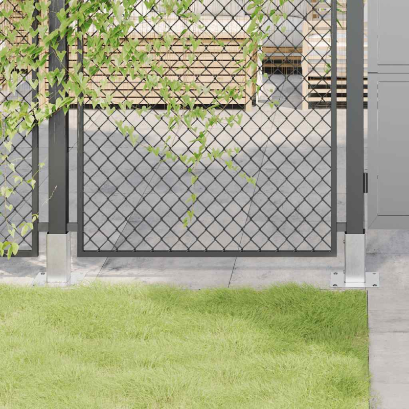 Pfostenträger Quadratisch 4Stk. Silber 61x61mm Verzinkter Stahl