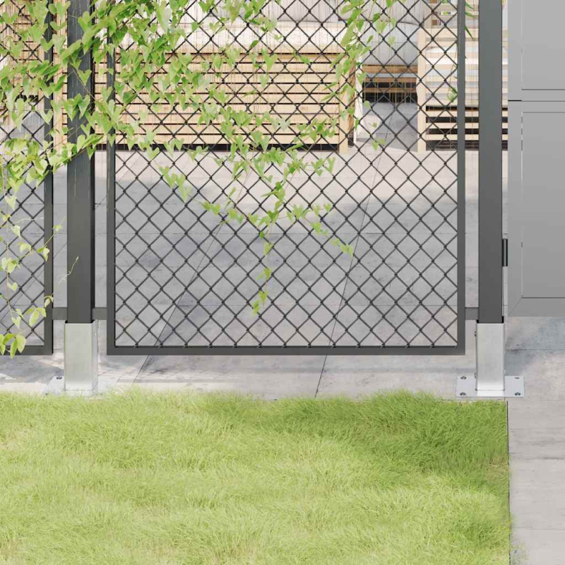 Pfostenträger Quadratisch 12 Stk. Silber 61x61mm Stahl Verzinkt