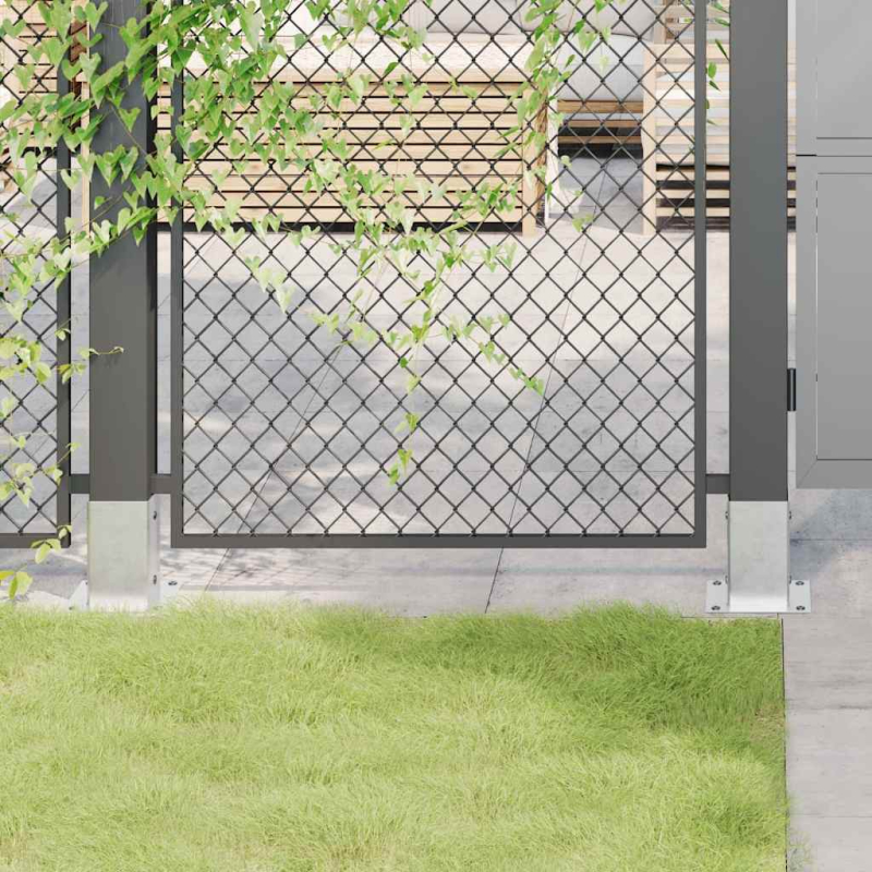 Pfostenträger Quadratisch 12 Stk. Silber 81x81mm Stahl Verzinkt