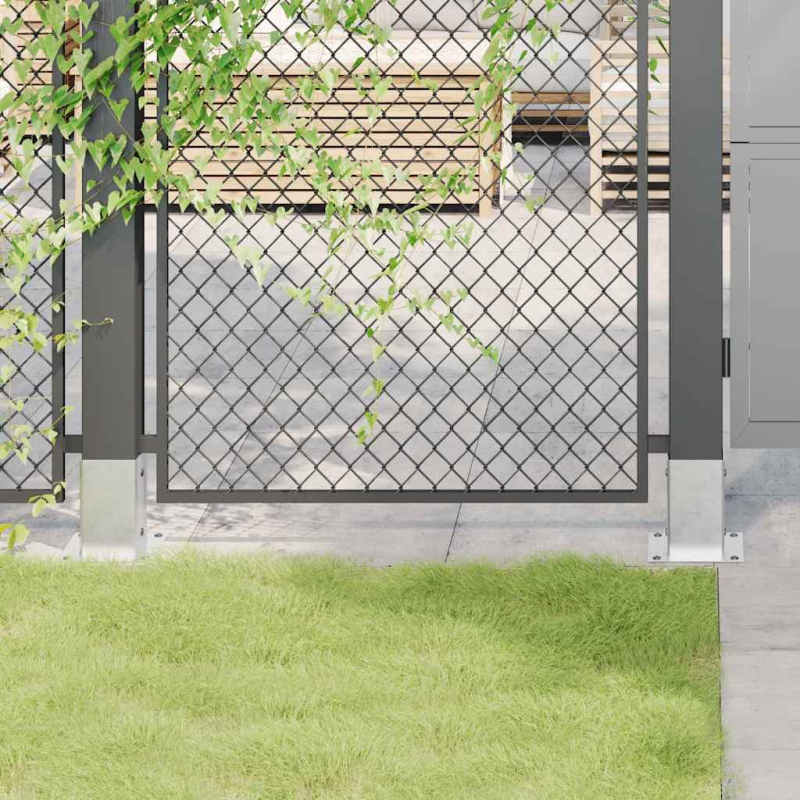 Pfostenträger Quadratisch 12 Stk. Silber 91x91mm Stahl Verzinkt