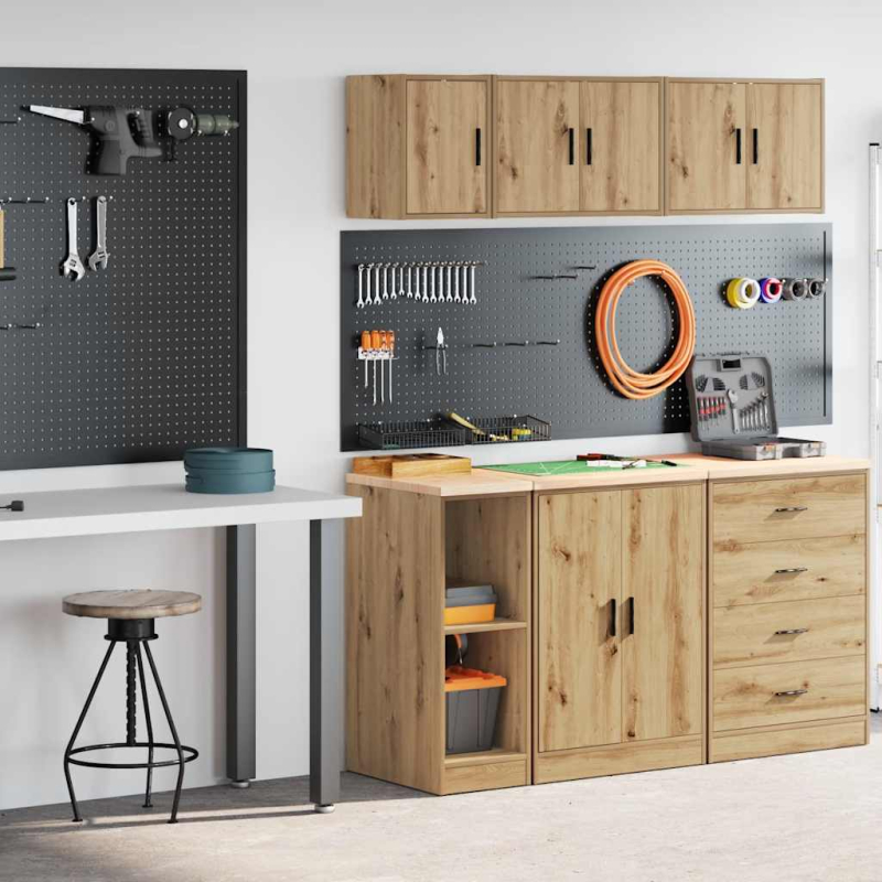Garagenschränke 2 Stk. Artisan-Eiche Holzwerkstoff