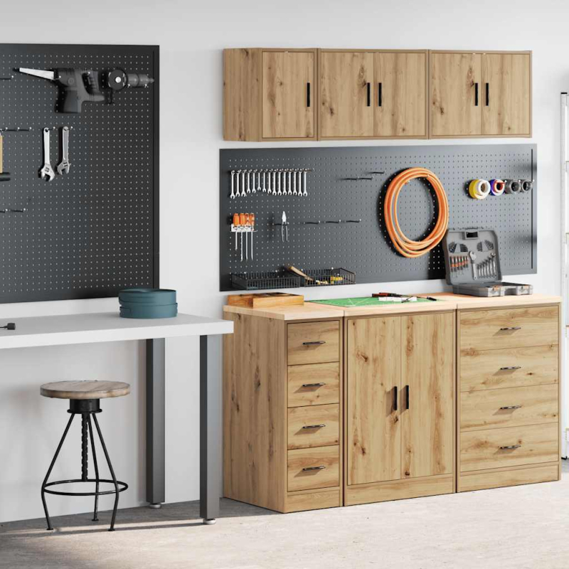 Garagenschränke 2 Stk. Artisan-Eiche Holzwerkstoff