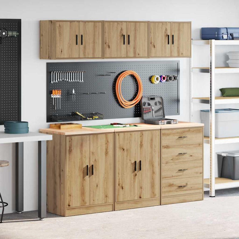 Garagenschränke 6 Stk. Artisan-Eiche Holzwerkstoff