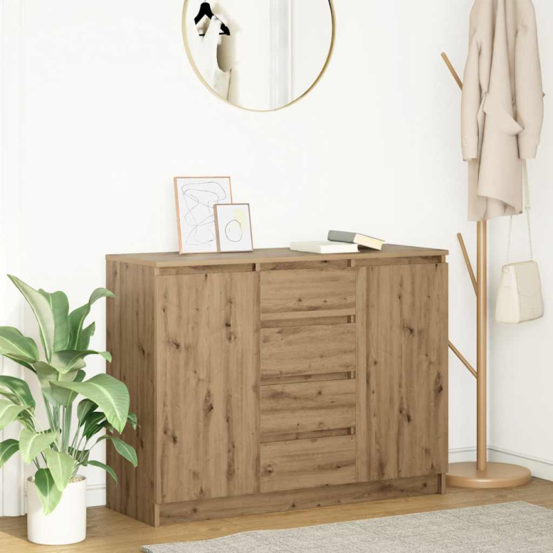 Sideboard mit Schubladen Artisan-Eiche 100,5x35x76 cm