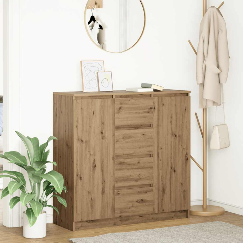 Sideboard mit Schubladen Artisan-Eiche 100,5x35x98,5 cm