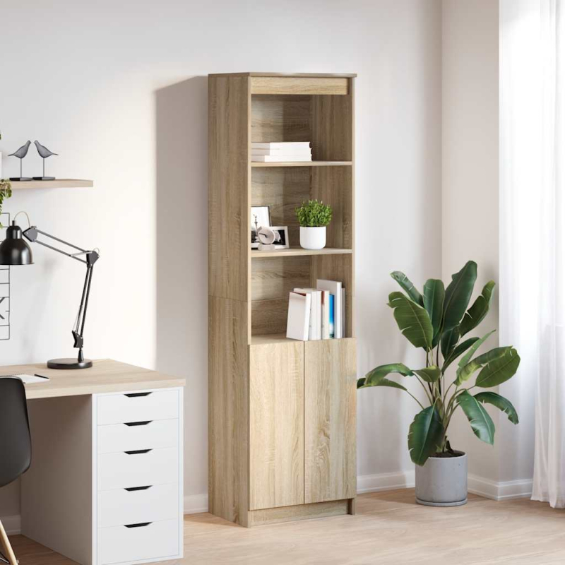 Highboard Sonoma-Eiche 50x35x180 cm Holzwerkstoff