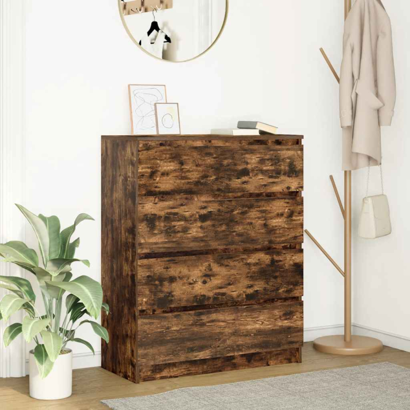 Sideboard Räuchereiche 80x35x99 cm Holzwerkstoff