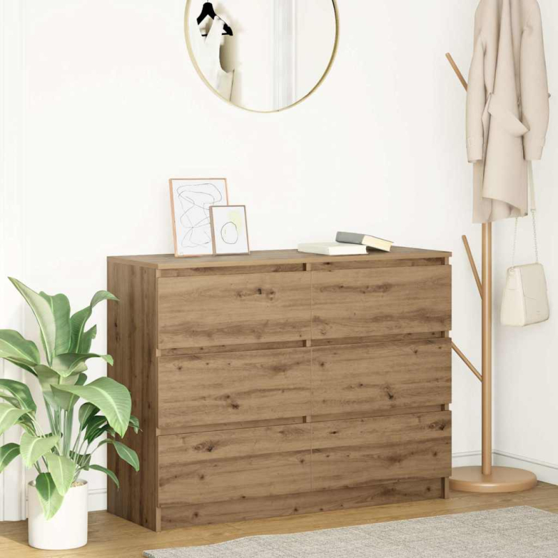 Sideboard Artisan-Eiche 100x35x76 cm Holzwerkstoff