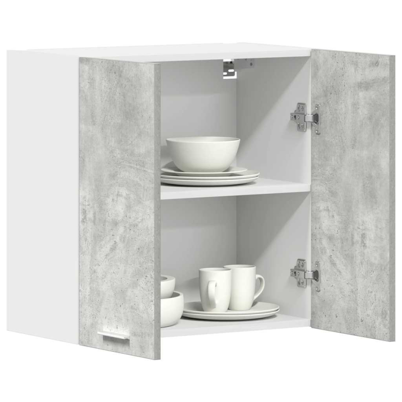 Küchenwandschrank Betongrau 60x31x60 cm Holzwerkstoff
