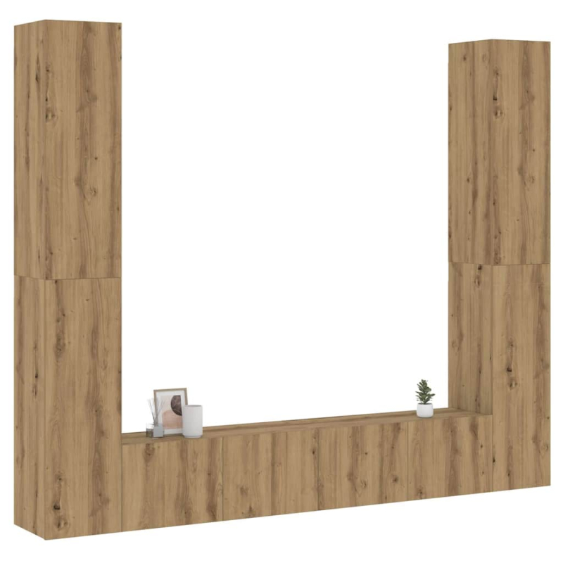 TV-Wandschränke 6 Stk. Artisan-Eiche Holzwerkstoff