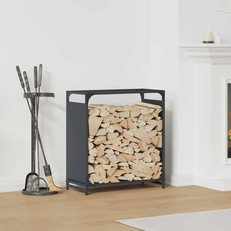 Brennholzregal Anthrazit 60x28x65 cm Kaltgewalzter Stahl