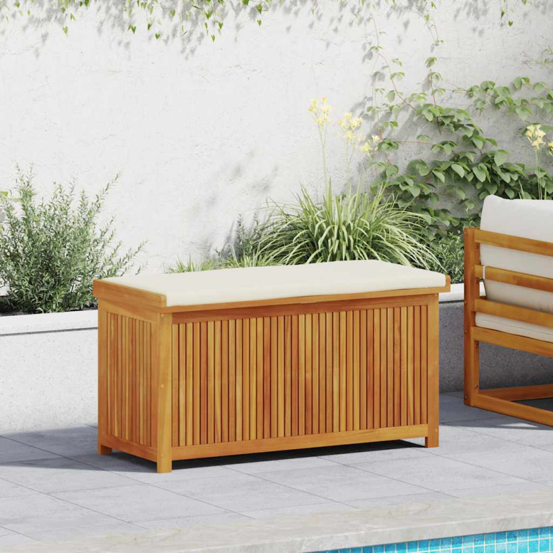 Outdoor-Kissenbox 113x50x60,5 cm Massivholz Akazie