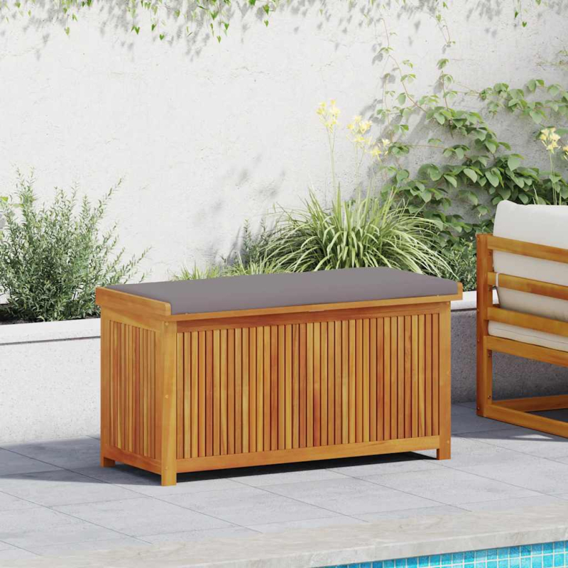 Outdoor-Kissenbox 113x50x60,5 cm Massivholz Akazie