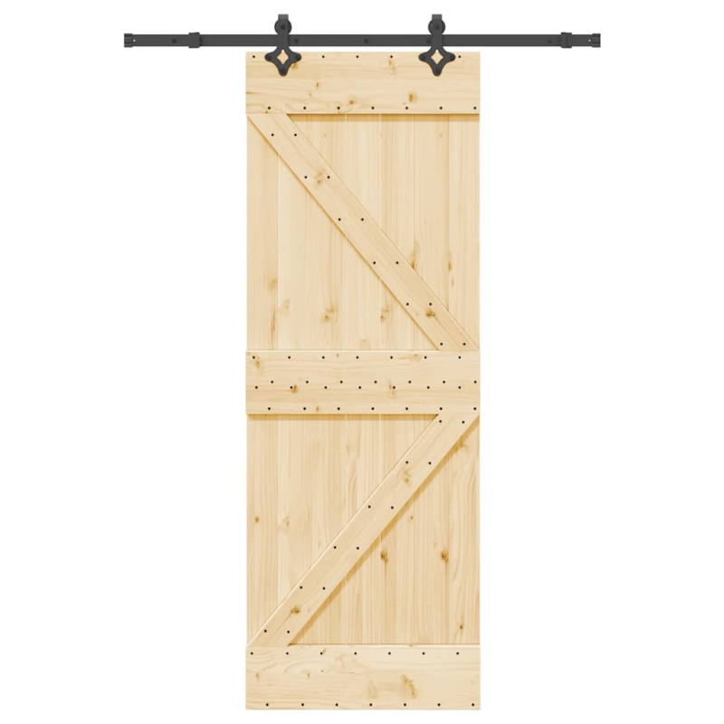 Schiebetür mit Beschlag 70x210 cm Massivholz Kiefer