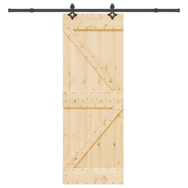 Schiebetür mit Beschlag 70x210 cm Massivholz Kiefer