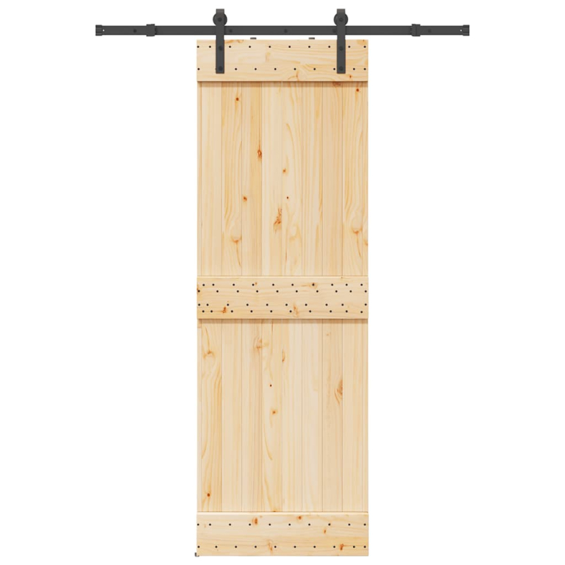 Schiebetür mit Beschlag 70x210 cm Massivholz Kiefer
