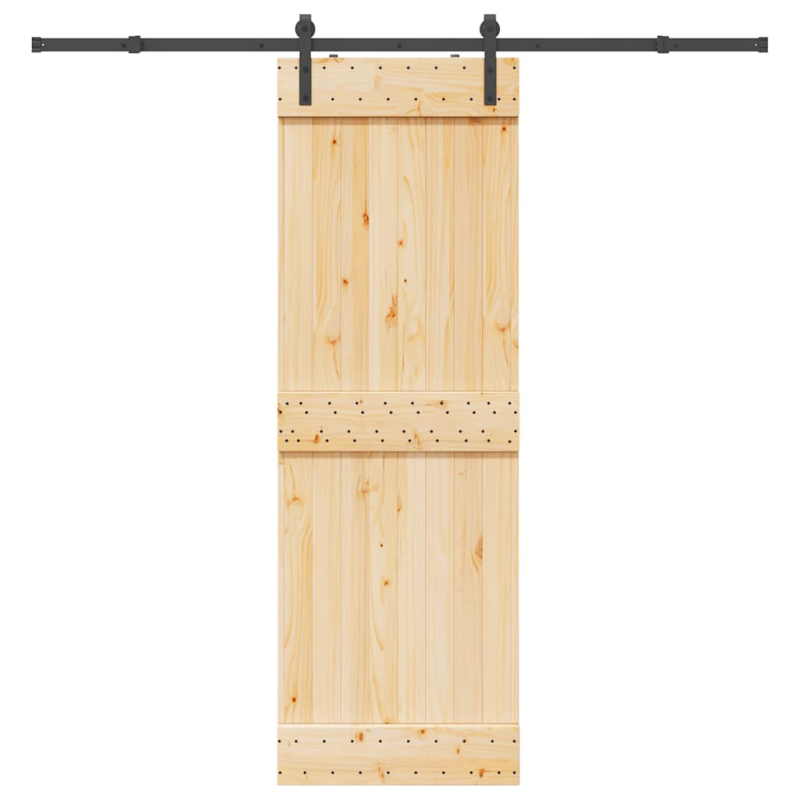 Schiebetür mit Beschlag 70x210 cm Massivholz Kiefer