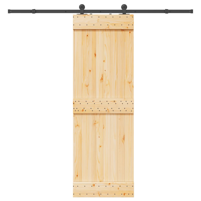 Schiebetür mit Beschlag 70x210 cm Massivholz Kiefer