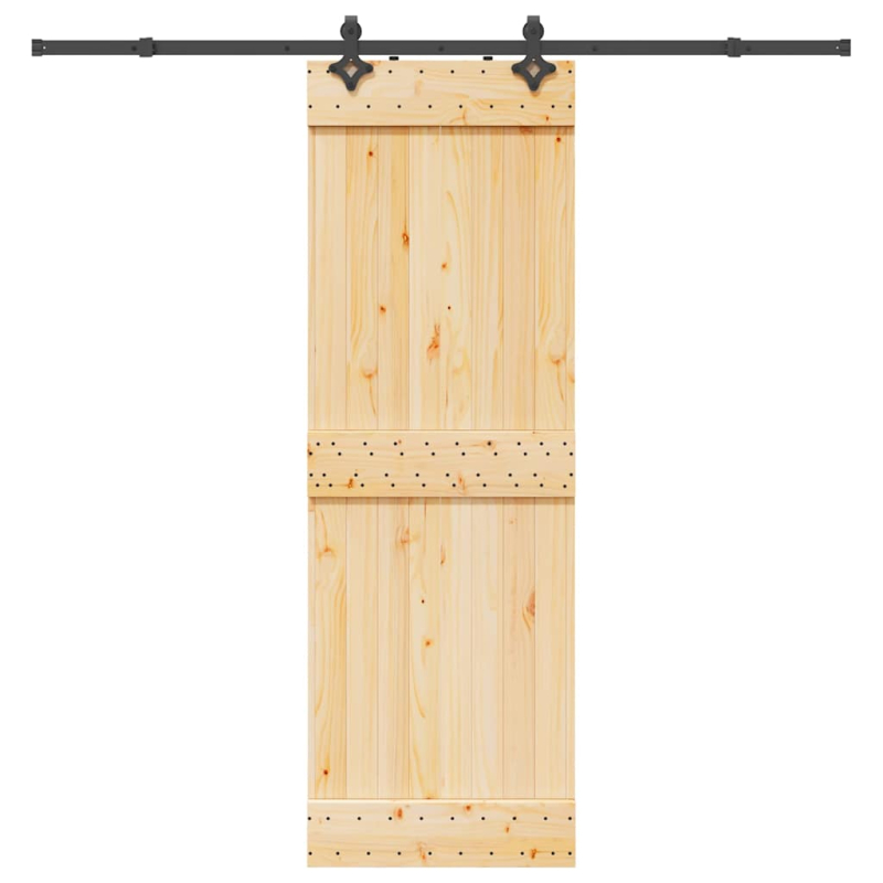 Schiebetür mit Beschlag 70x210 cm Massivholz Kiefer