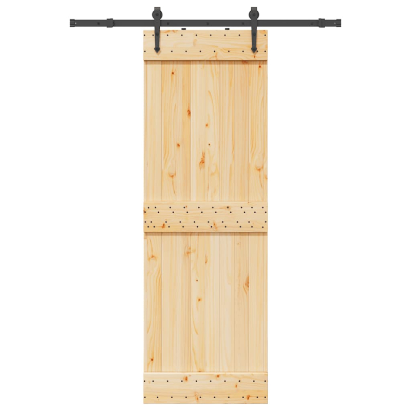 Schiebetür mit Beschlag 70x210 cm Massivholz Kiefer
