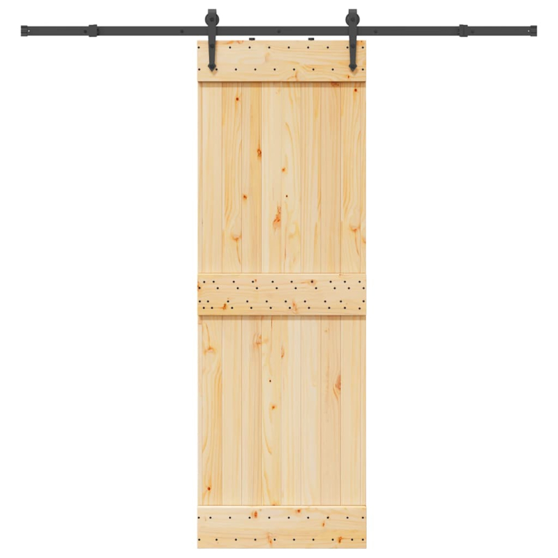 Schiebetür mit Beschlag 70x210 cm Massivholz Kiefer