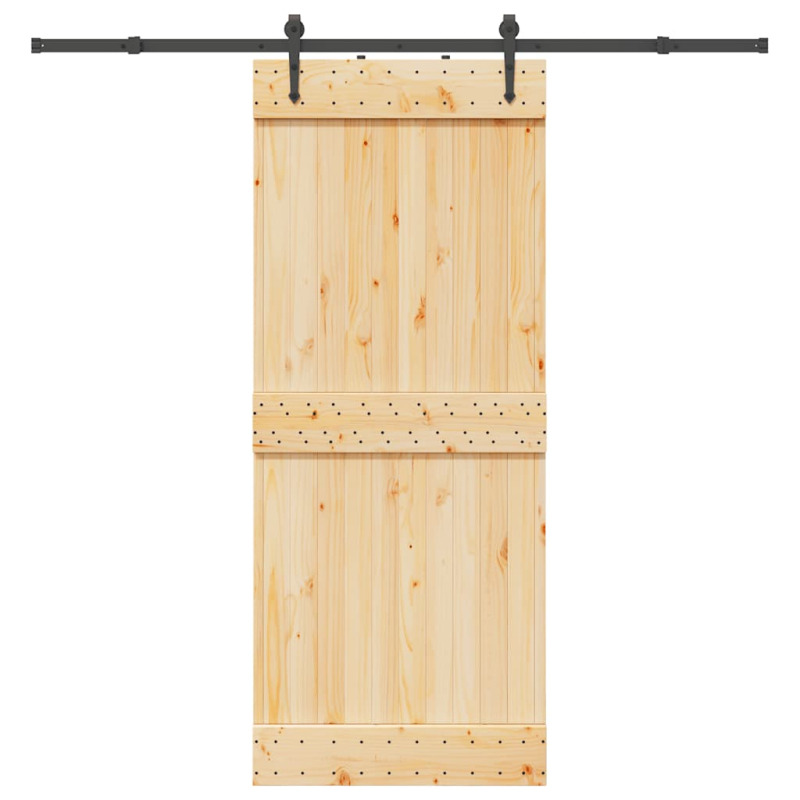Schiebetür mit Beschlag 85x210 cm Massivholz Kiefer