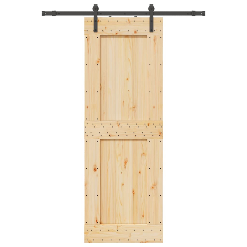 Schiebetür mit Beschlag 80x210 cm Massivholz Kiefer