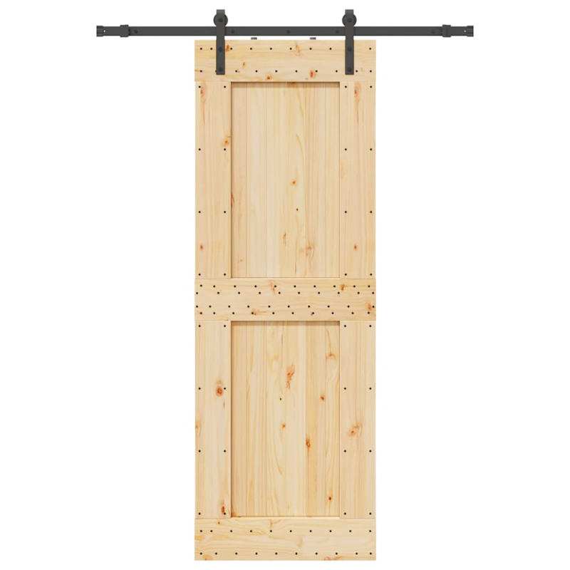 Schiebetür mit Beschlag 85x210 cm Massivholz Kiefer
