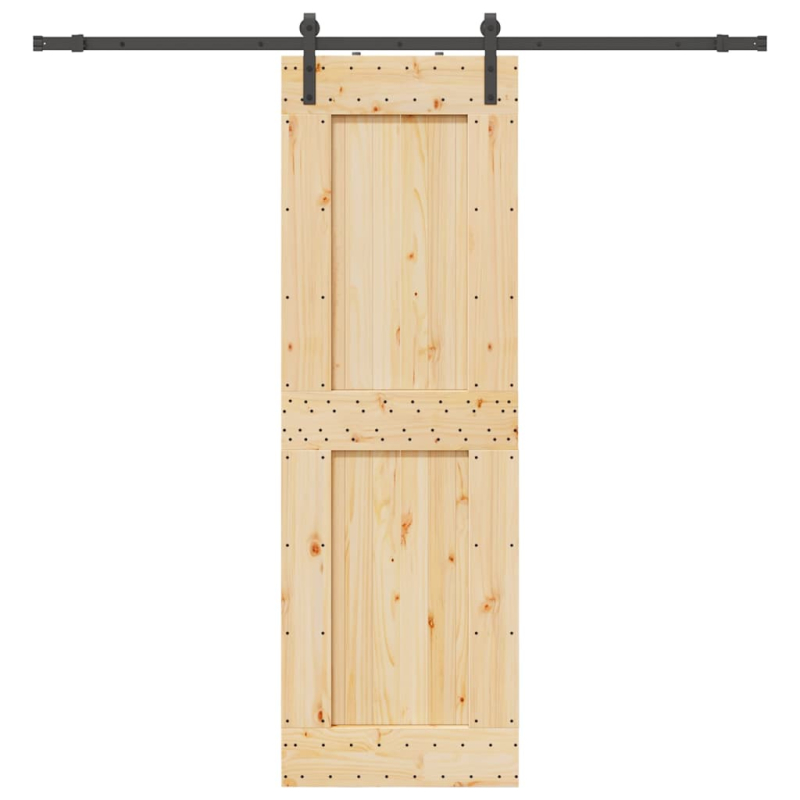 Schiebetür mit Beschlag 70x210 cm Massivholz Kiefer