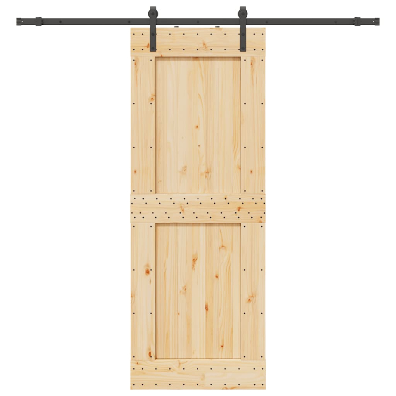 Schiebetür mit Beschlag 85x210 cm Massivholz Kiefer
