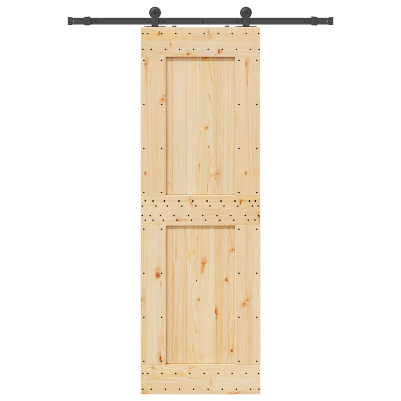 Schiebetür mit Beschlag 70x210 cm Massivholz Kiefer